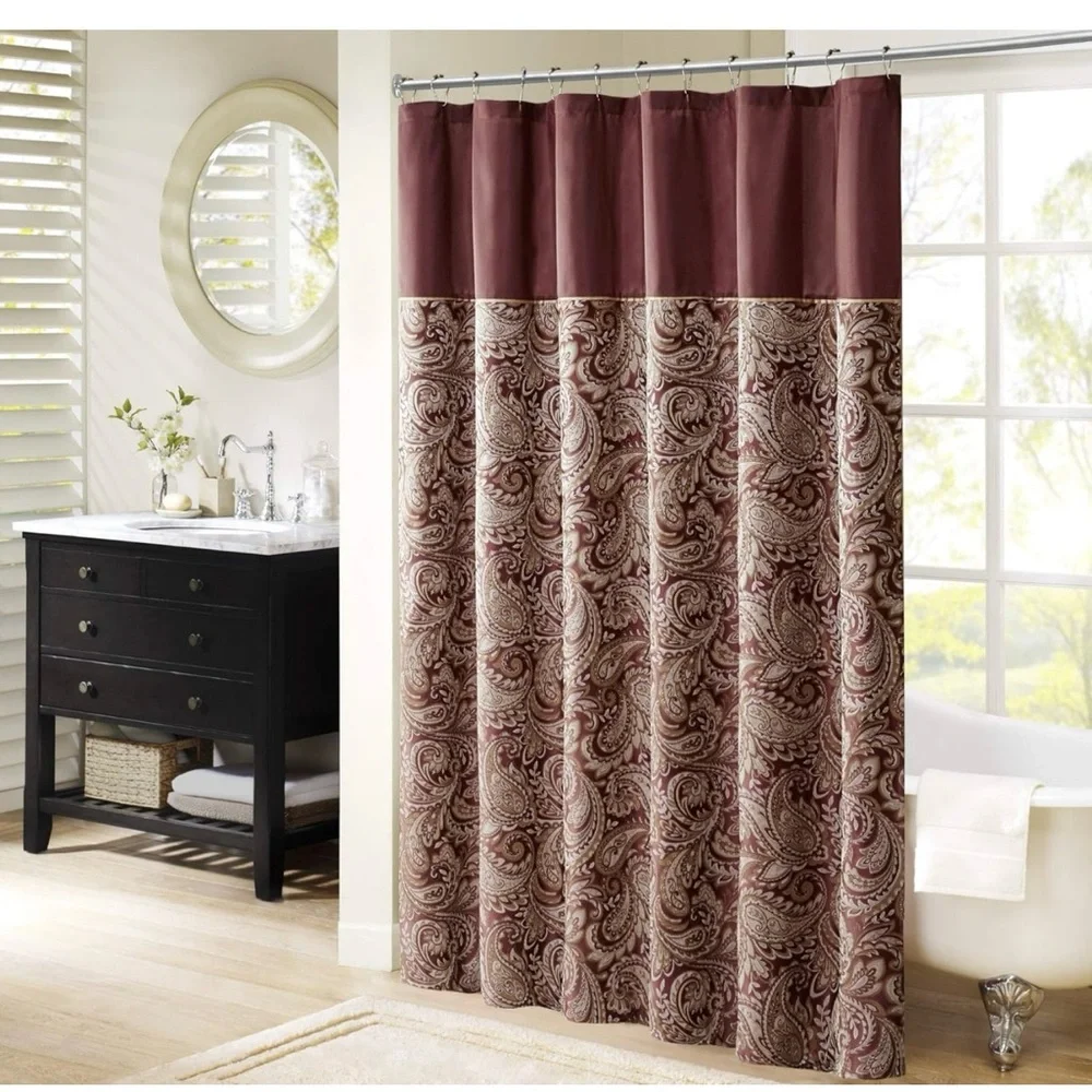 Madison Park Aubrey Jacquard Traditional Shower Curtains